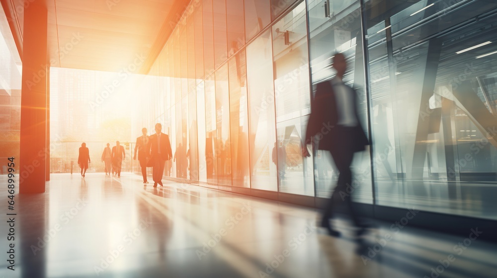 Business successful people gain double visibility with a highrise modern city office building, and business people stand together for success. Business successful people gain double visibility with a highrise modern city office building, and business people stand together for success.