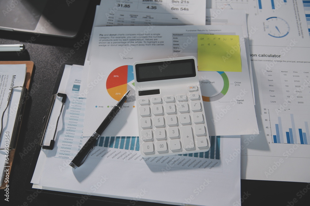 Financial Business woman analyze the graph of the company's performance to create profits and growth, Market research reports and income statistics, data,repotr,Financial and Accounting concept. Financial Business woman analyze the graph of the company's performance to create profits and growth, Market research reports and income statistics, data,repotr,Financial and Accounting concept.