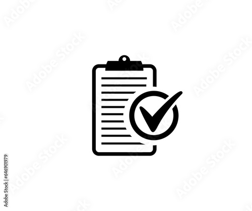 Clipboard icon. Quality check line sign. Check List flat line icon. Form icon. Audit document icon, result report, verification control business concept vector design and illustration.
