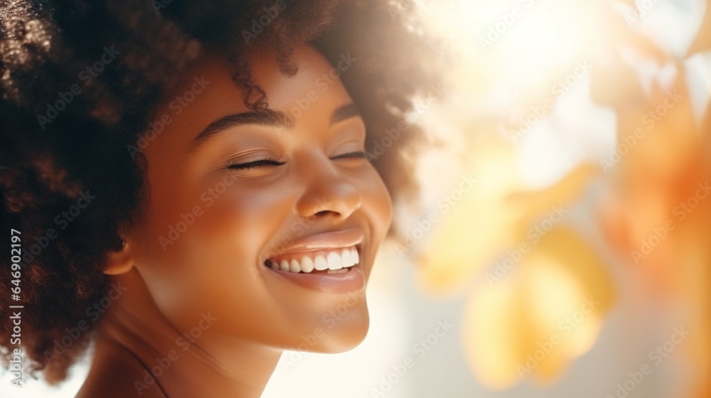 african woman with a smile and beautiful skin african woman with a smile and beautiful skin