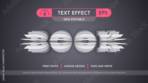 Book - Editable Text Effect, Font Style