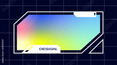 Futuristic pop up interface illustration. Video overlay element.
