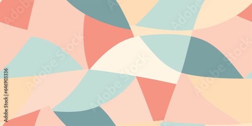 Fototapeta Naklejka Na Ścianę i Meble -  Groovy summer vintage pastel modern seamless pattern, floral, checkered, marble. Funky retro aesthetic prints for modern fabric design with melting organic shapes.