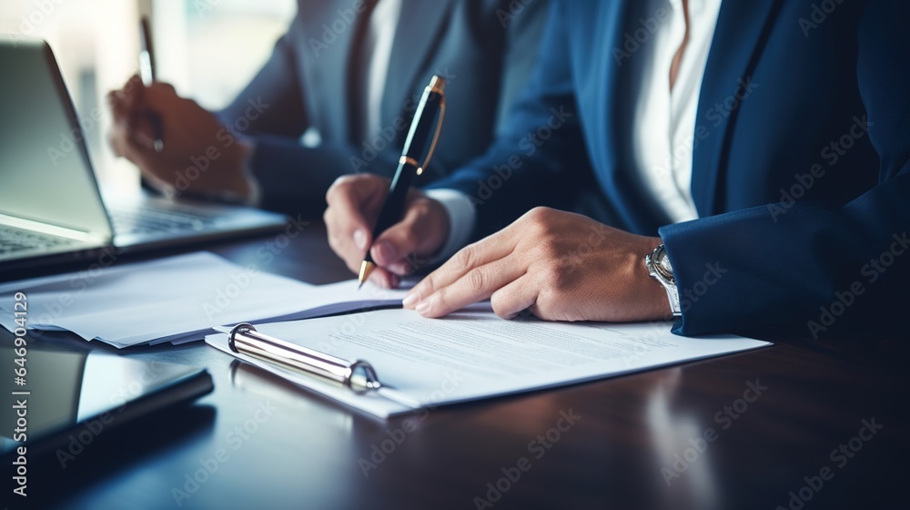business person signing a document in meeting room business person signing a document in meeting room