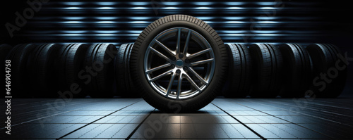 New car wheels - light alloy rims and new tires © George Dolgikh