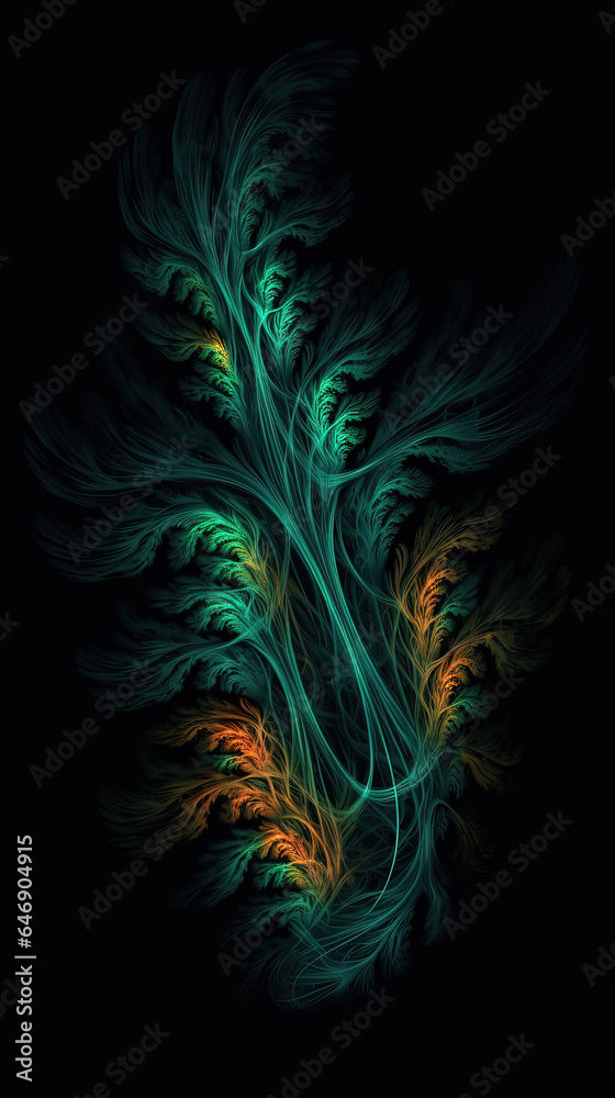 Obraz premium Abstract Colorful Trees Generative AI