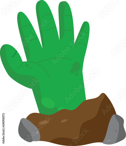 cute green zombie hands that come out of the ground