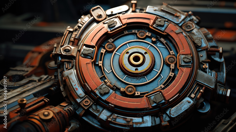 Naklejka premium mechanical gears and joints