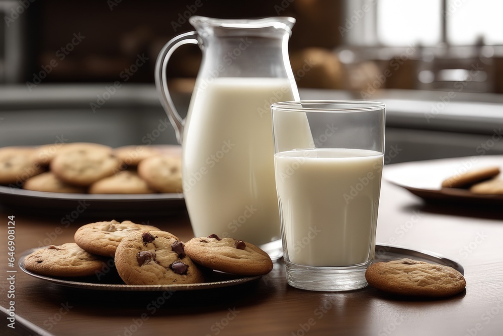 glass of milk and cookies glass of milk and cookies