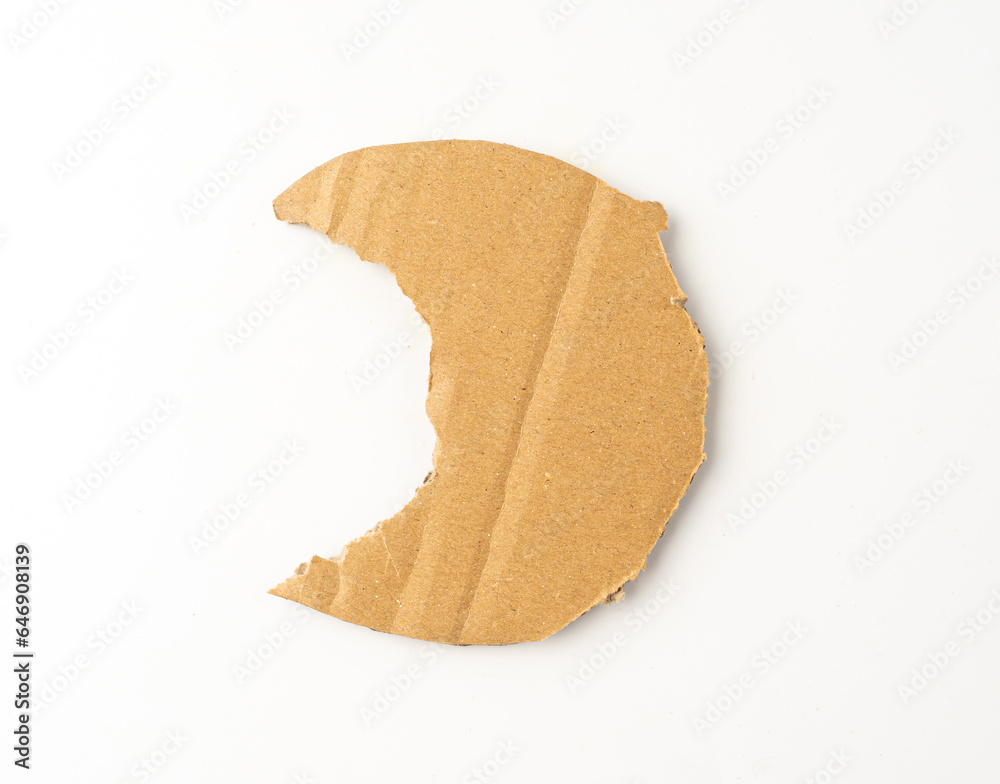 Cardboard Moon, Crescent Moon Made of Carton Piece Cardboard Moon, Crescent Moon Made of Carton Piece