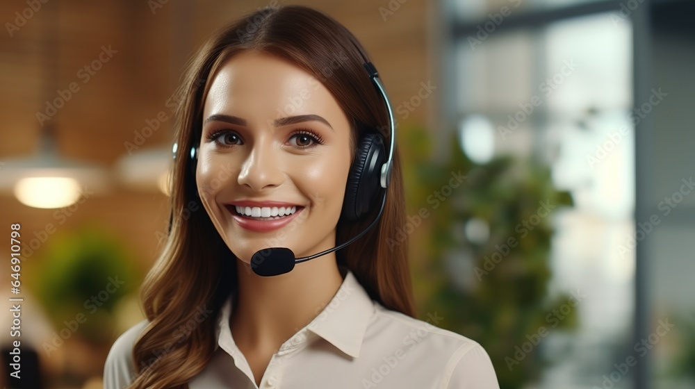 woman call center operator. service representative. generative ai woman call center operator. service representative. generative ai