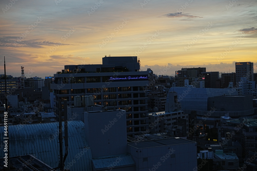 Cityscape of Naha at Sunset in Okinawa, japan - 日本 沖縄 那覇 夕日 Cityscape of Naha at Sunset in Okinawa, japan - 日本 沖縄 那覇 夕日