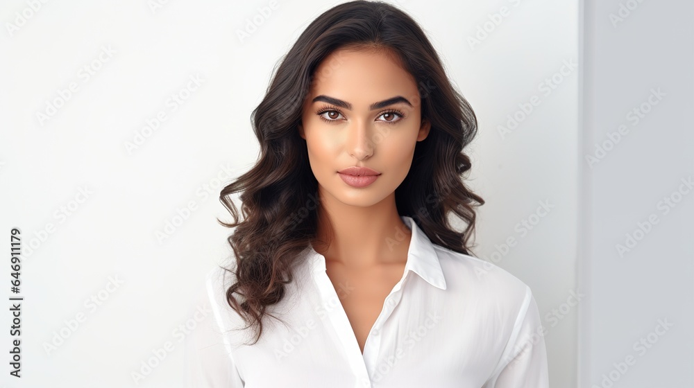 portrait of a business woman on white background, CEO, leader and beauty, confident and joyful woman or startup firm manager standing in studio portrait of a business woman on white background, CEO, leader and beauty, confident and joyful woman or startup firm manager standing in studio