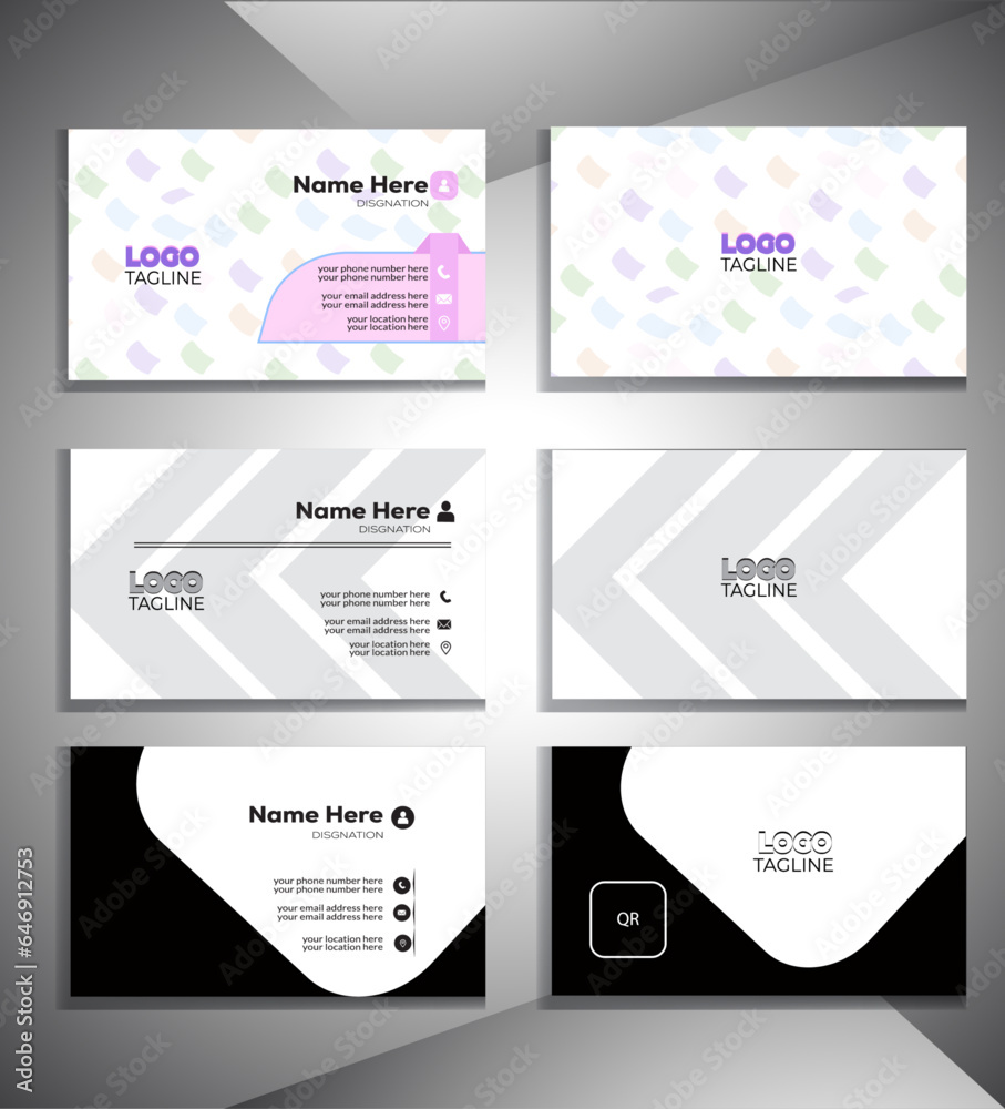Modern and simple style business card design.