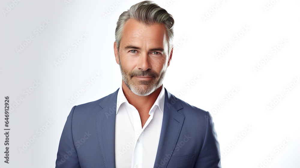 portrait of a businessman standing on white background portrait of a businessman standing on white background