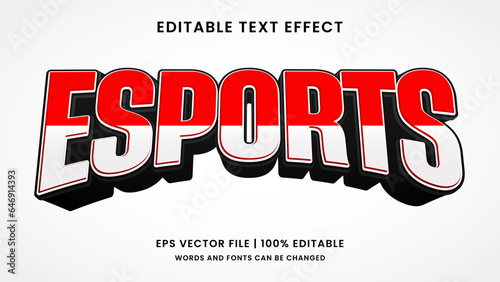 Esports gaming editable text effect sport style