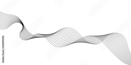 Abstract wave and curved blend lines on transparent background. Sound, music, volume background. Design for brochure, flyer, banner, template, wallpaper background and many more.