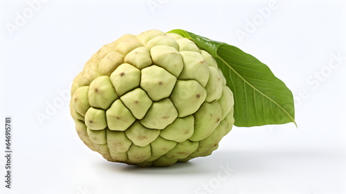 Wallpaper Mural green custard apple on white background Torontodigital.ca