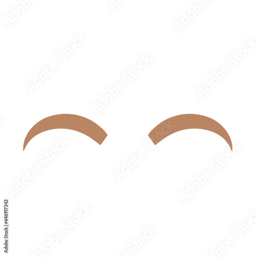 Eyebrow shapes in flat style