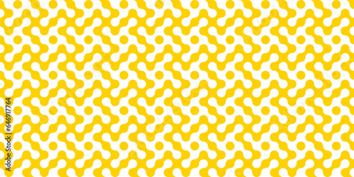Seamless pattern with dots and wrapping tile texture with Yellow circle shape. Vintage decoration art illustration texture seamless pattern wallpaper for website and presentation, business background