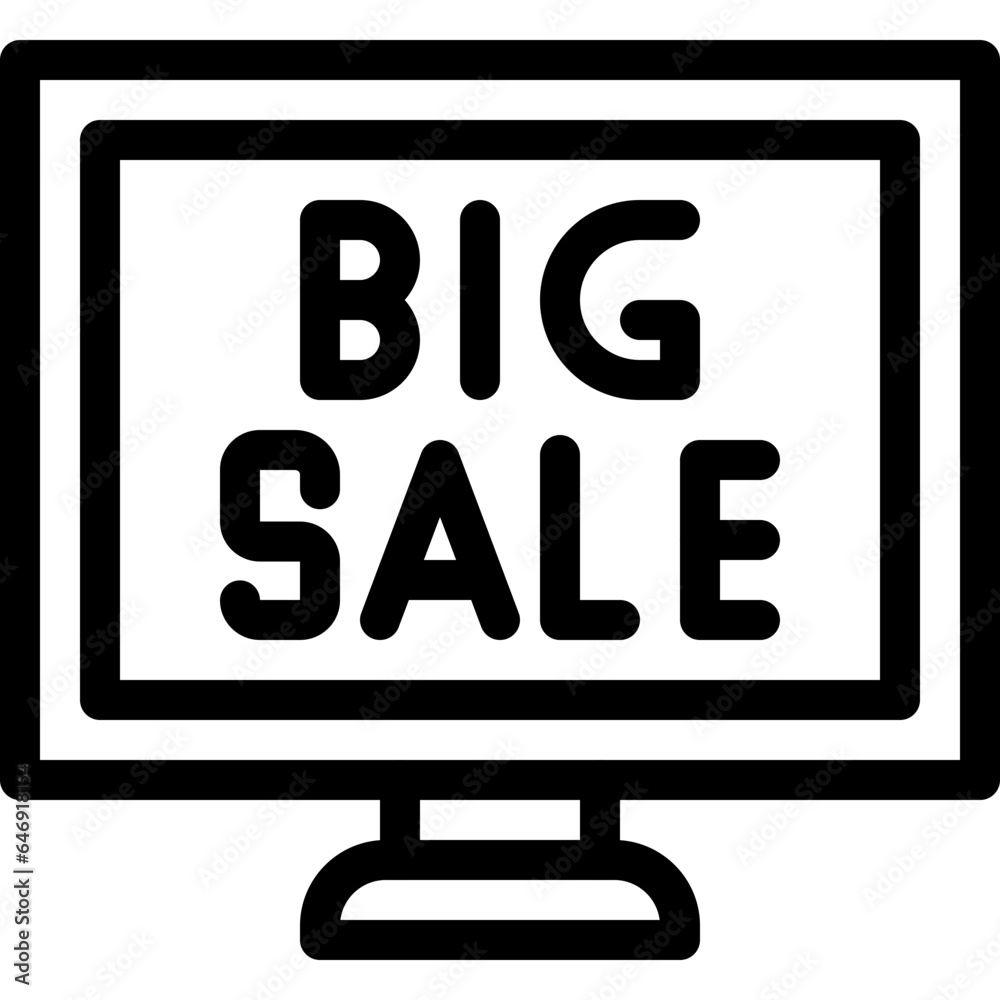 Big sale Simple Black Line Icon