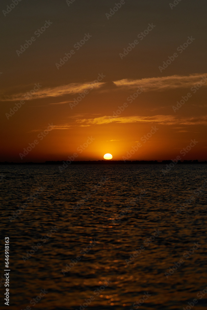 sunset over the sea