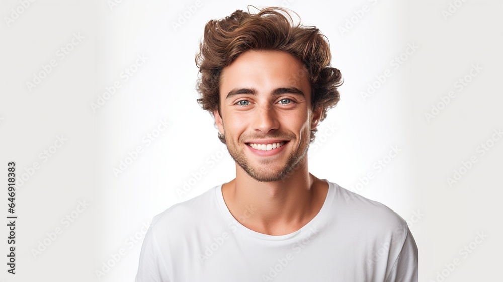 portrait of a smiling man isolated on white background portrait of a smiling man isolated on white background