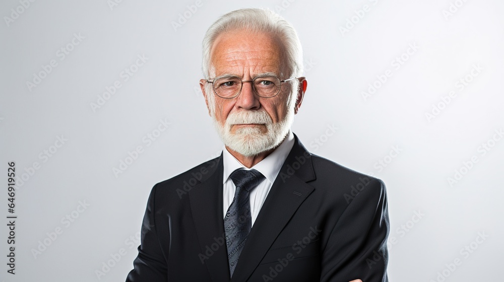 portrait of a mature businessman standing on white background portrait of a mature businessman standing on white background