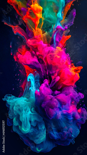 Beautiful colours abstract fluid
