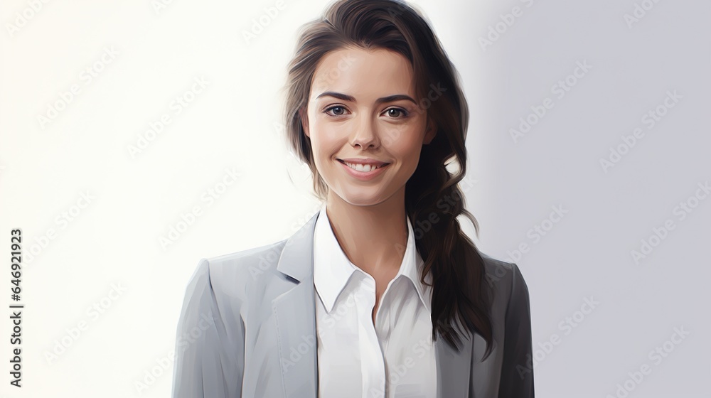portrait of a business woman on white studio background portrait of a business woman on white studio background