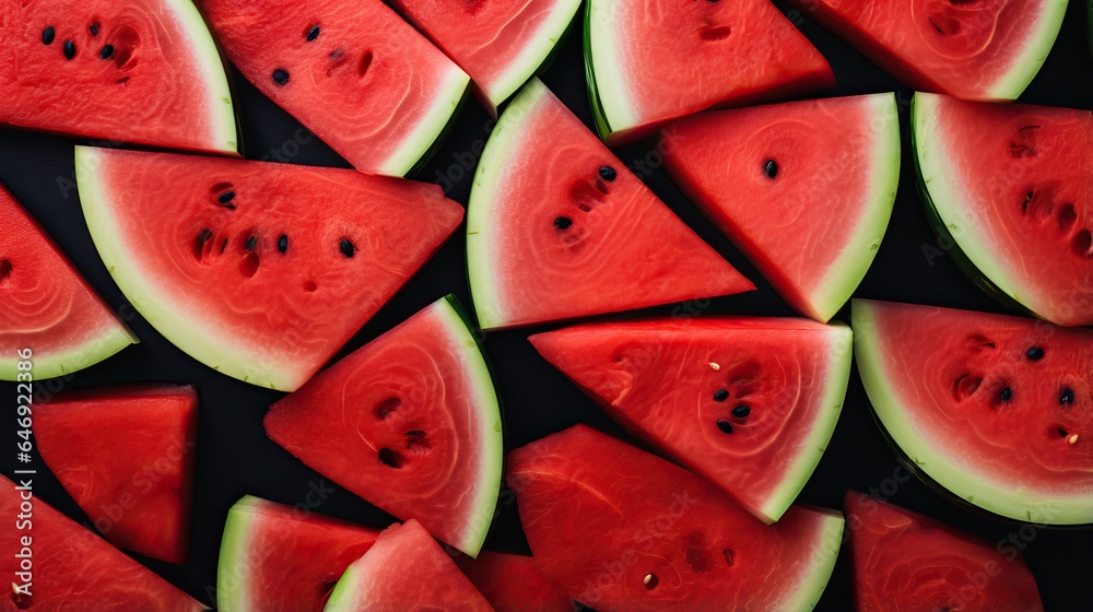 Watermelon, Full frame of fresh tropical fruit slice Watermelon, Full frame of fresh tropical fruit slice