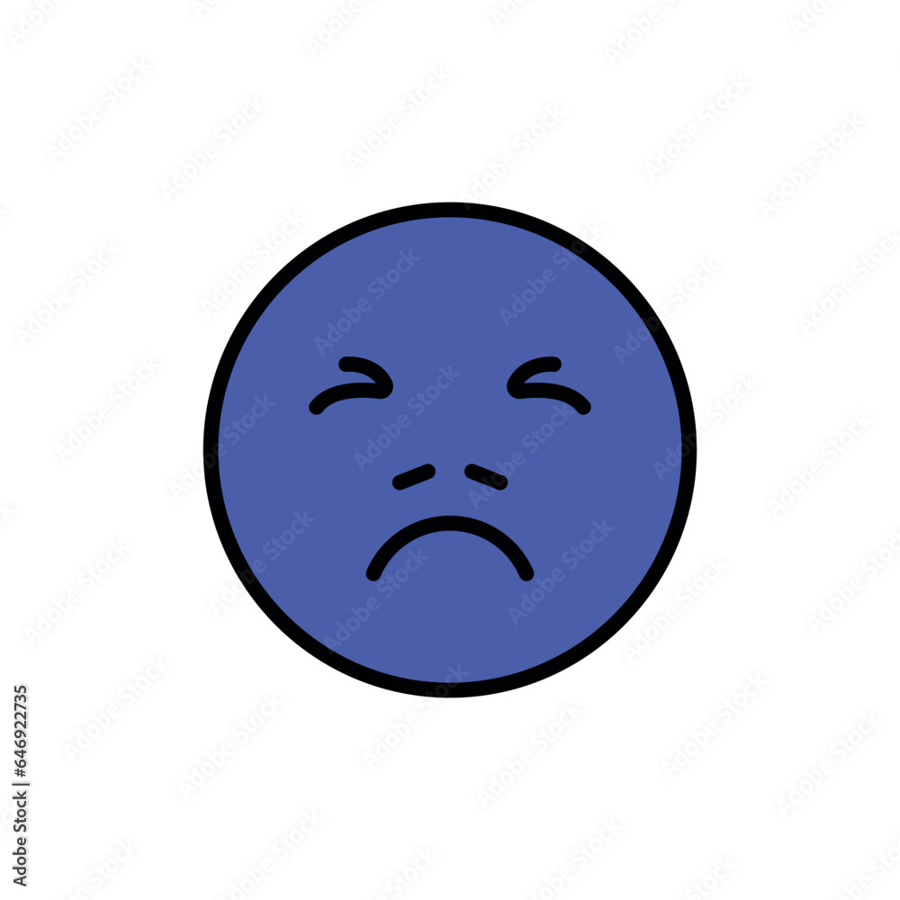Angry icon design with white background stock illustration Angry icon design with white background stock illustration