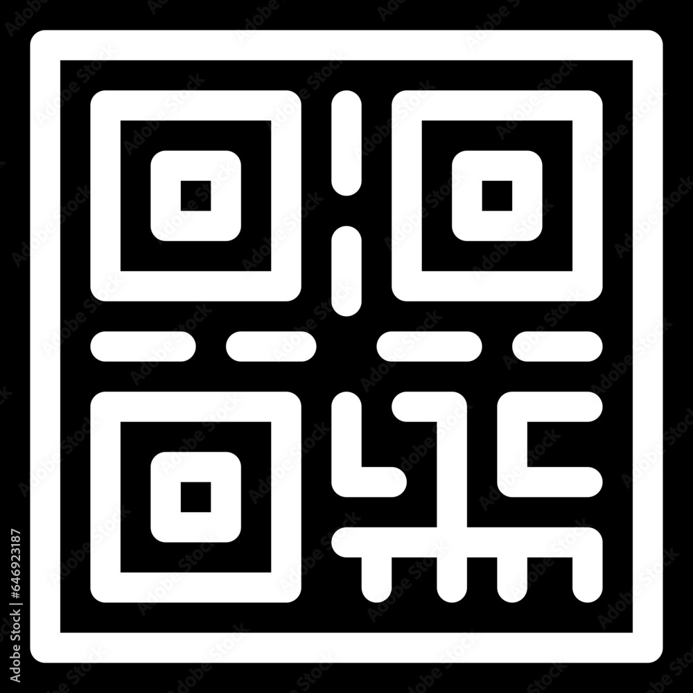 Qr code Simple Black Glyph Icon
