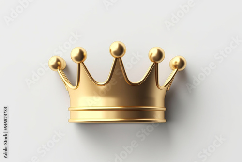 golden crown isolated on white photo