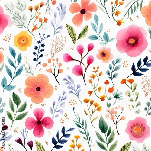 seamless pattern with flowers