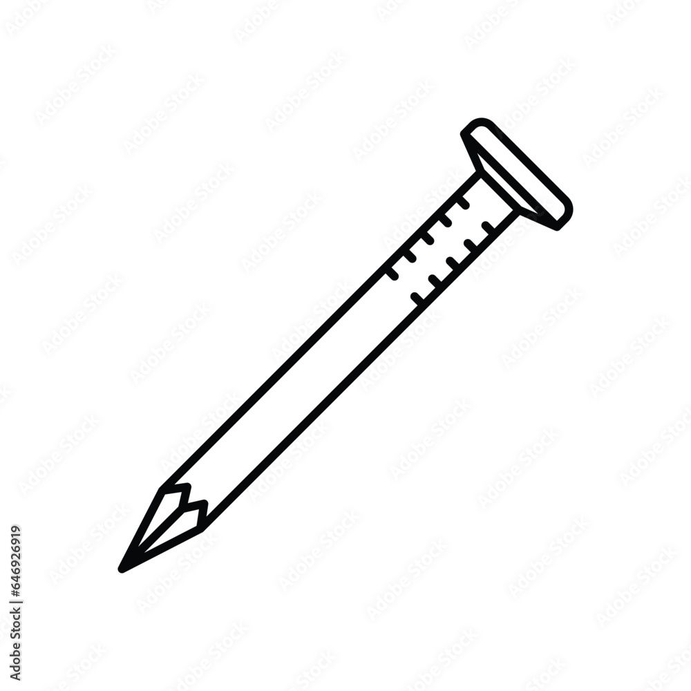Metal wire nail icon vector on trendy design Metal wire nail icon vector on trendy design