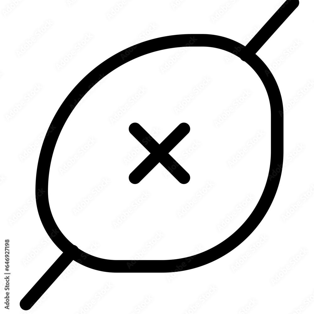 Obraz premium Eye Patch Simple Black Line Icon