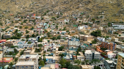 Wallpaper Mural Houses on the hills in Kabul city Afghanistan Torontodigital.ca
