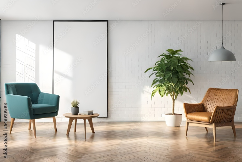 Fototapeta premium modern living room with furniture