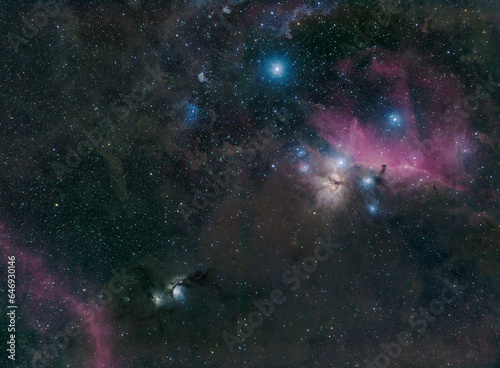 Horse head nebula, flame nebula, messier 78 nebula, Orion belt