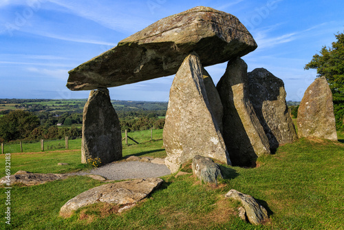 Pentrelfan Neolithic stone monument, Wales, UK.
