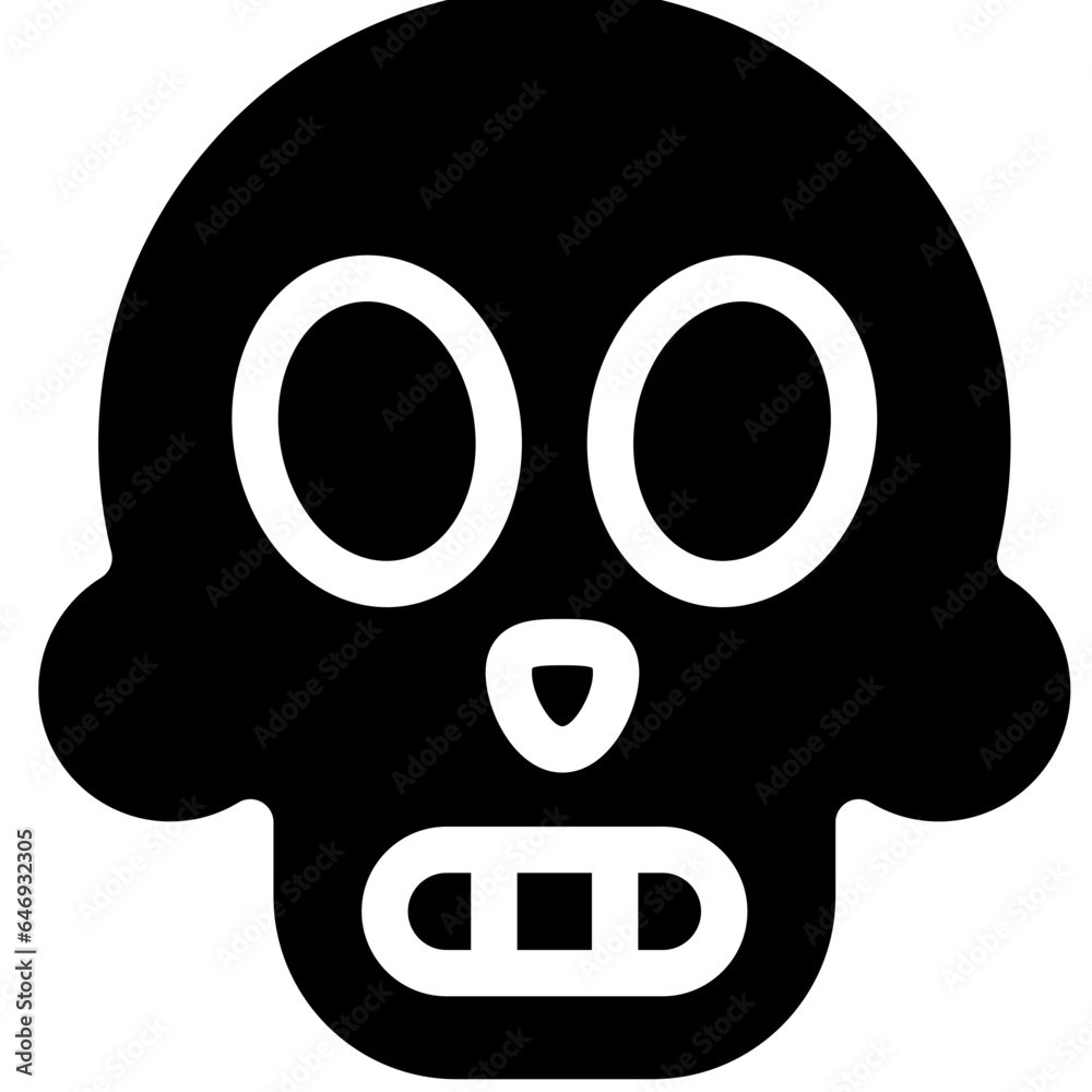 Fototapeta premium Skull Simple Black Glyph Icon