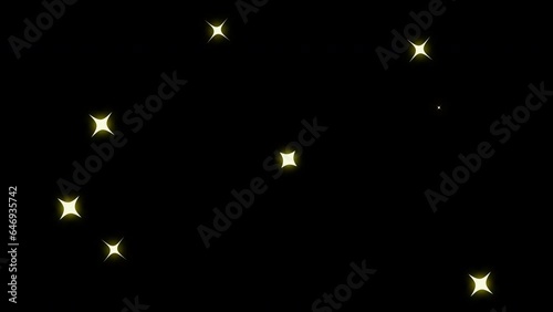 Wallpaper Mural Shiny star animation. shimmering light animated Graphic isolated on alpha channel transparent background Torontodigital.ca