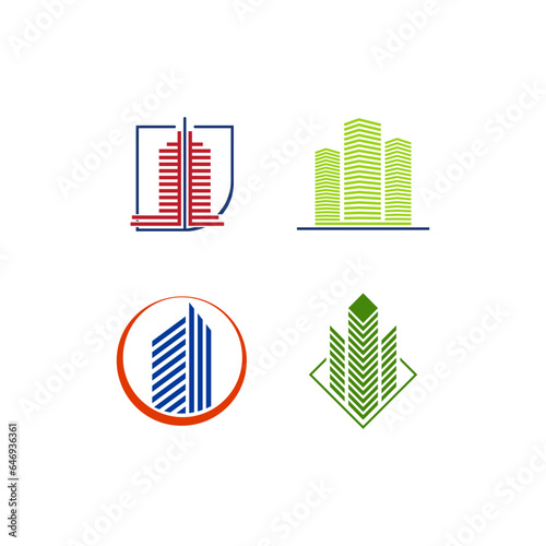 Corporate building logo vector concepts
