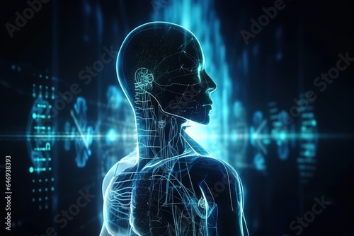 illustration of a human body. Generative AI