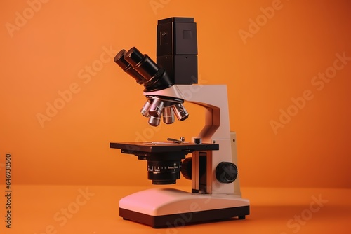microscope in laboratory. Generative AI