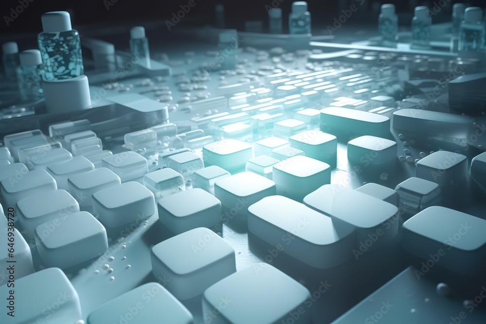 Obraz premium tablets and capsules. Generative AI
