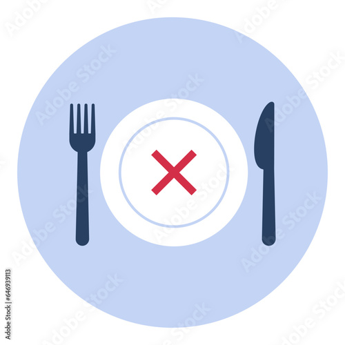 Loss of appetite and anorexia icon