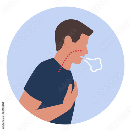 Shortness of breath and pulmonary disease icon