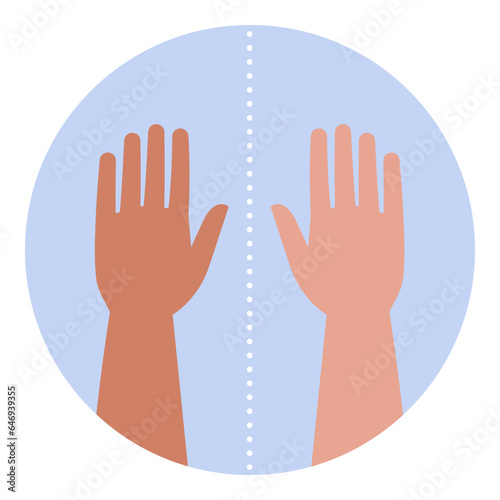 Skin pallor, pale complexion icon